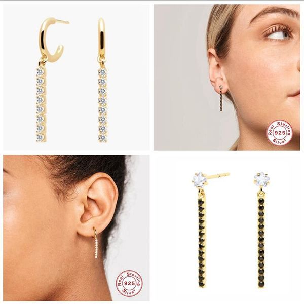luxury genuine 925 sterling silver tassel cartilage stud earrings for woman girls bling zircon piercing earring charming jewerly, Golden;silver
luxury genuine 925 sterling silver tassel cartilage stud earrings for woman girls bling zircon piercing earring charming jewerly, Golden;silver