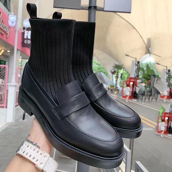 british style knitted patchwork winter sock boots flat heel knee high long boots designer fashion shoes women, Black
british style knitted patchwork winter sock boots flat heel knee high long boots designer fashion shoes women, Black