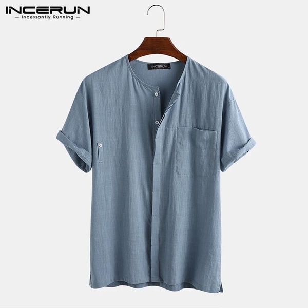 mens vintage camisas short sleeve round neck shirts casual solid color cotton buttons blouse harajuku streetwear blusas incerun1, White;black
mens vintage camisas short sleeve round neck shirts casual solid color cotton buttons blouse harajuku streetwear blusas incerun1, White;black