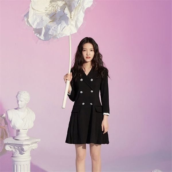 runway women classic double breasted collar sleeves dressed in fall dress lady of the office hv7z, Black;gray
runway women classic double breasted collar sleeves dressed in fall dress lady of the office hv7z, Black;gray