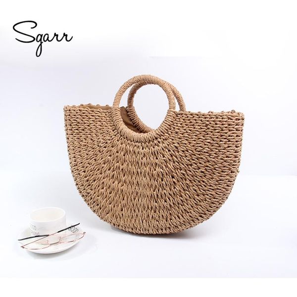 sgarr luxury designer summer straw women handbags ladies shoulder bag new fashion female half moon beach bags
sgarr luxury designer summer straw women handbags ladies shoulder bag new fashion female half moon beach bags