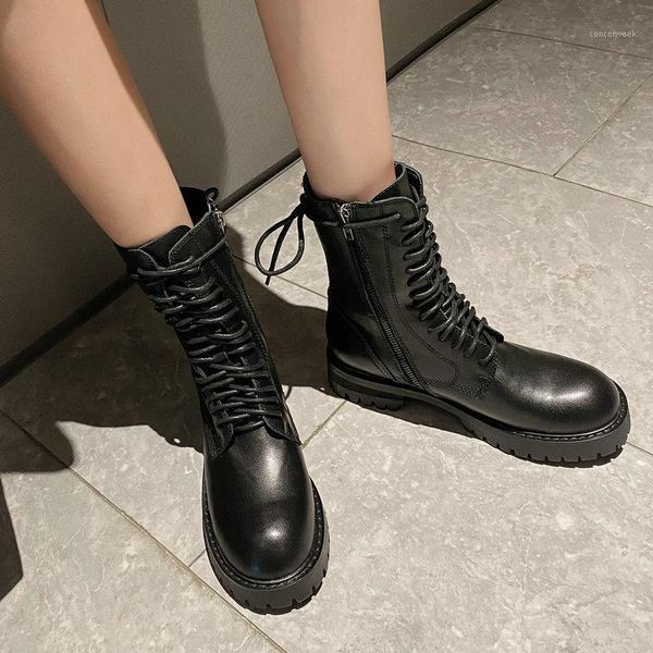boots 2021 genuine leather 4cm med heels women's ankle platform chunky pumps party office lady shoes woman1, Black
boots 2021 genuine leather 4cm med heels women's ankle platform chunky pumps party office lady shoes woman1, Black