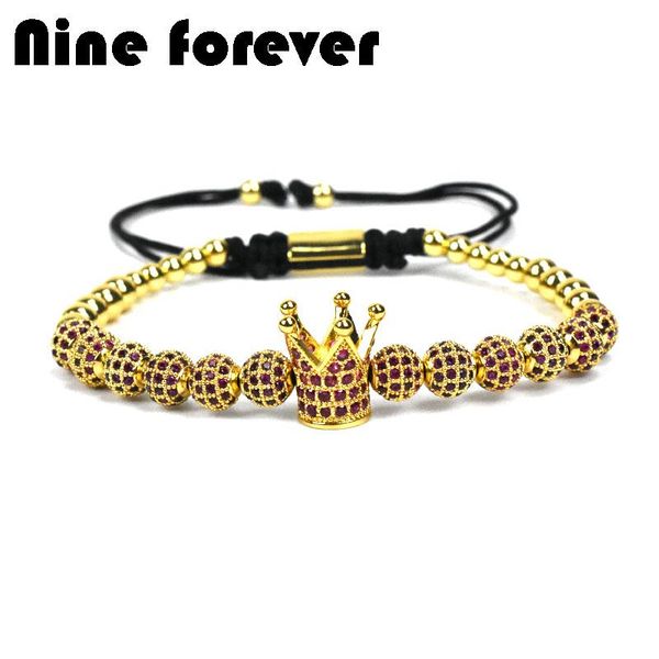nine forever charms crown bracelet men jewelry beads bracelets for women pulseira masculina bileklik pulseira feminina pulseras, Golden;silver
nine forever charms crown bracelet men jewelry beads bracelets for women pulseira masculina bileklik pulseira feminina pulseras, Golden;silver