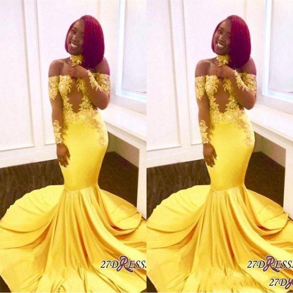 2020 yellow african mermaid prom dresses long lace off shoulder long sleeves see through sweep train formal evening party dress1, White;black
2020 yellow african mermaid prom dresses long lace off shoulder long sleeves see through sweep train formal evening party dress1, White;black
