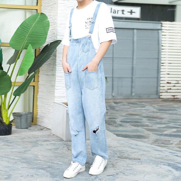 summer tide men's big hole denim strap pants bib jumpsuit loose couple korean version sling goth clothes ripped jeans1, Blue
summer tide men's big hole denim strap pants bib jumpsuit loose couple korean version sling goth clothes ripped jeans1, Blue