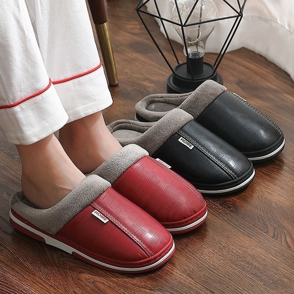 vertvie shoes women winter home slippers leather waterproof non slip female slippers male plush warm indoor slippers for women y201026, Black
vertvie shoes women winter home slippers leather waterproof non slip female slippers male plush warm indoor slippers for women y201026, Black