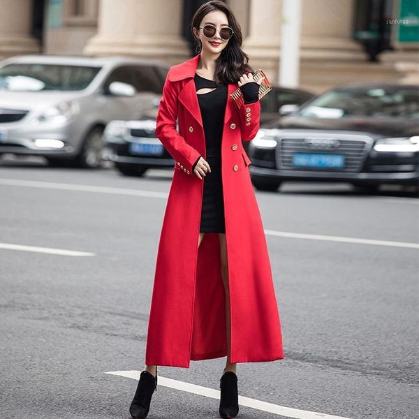 women 2020 autumn winter new fashion classic double breasted long trench coat female waterproof raincoat business outerwear r231, Tan;black
women 2020 autumn winter new fashion classic double breasted long trench coat female waterproof raincoat business outerwear r231, Tan;black