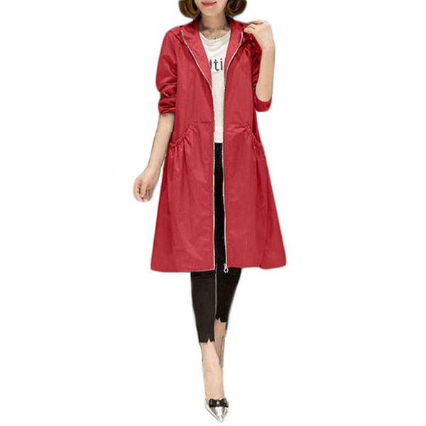 trench coat women red plus size loose thin hooded windbreaker 2020 spring summer new korean casual irregular long coat lj201128, Tan;black
trench coat women red plus size loose thin hooded windbreaker 2020 spring summer new korean casual irregular long coat lj201128, Tan;black