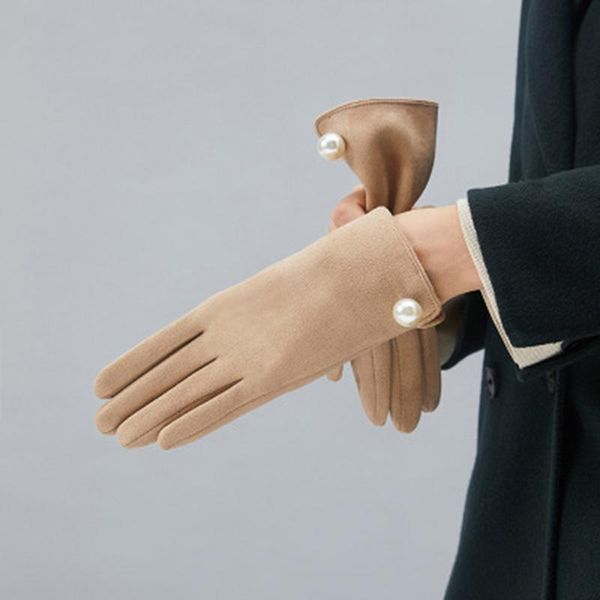 five fingers gloves elegant ladies suede leather touch screen pearls winter fur thin windproof cycling warm driving mittens l53l, Blue;gray
five fingers gloves elegant ladies suede leather touch screen pearls winter fur thin windproof cycling warm driving mittens l53l, Blue;gray