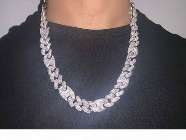 20mm iced cuban oval link diamond chain necklace 14k white gold plated cubic zirconia jewelry 16inch-24inch mariner cuban chain, Silver
20mm iced cuban oval link diamond chain necklace 14k white gold plated cubic zirconia jewelry 16inch-24inch mariner cuban chain, Silver