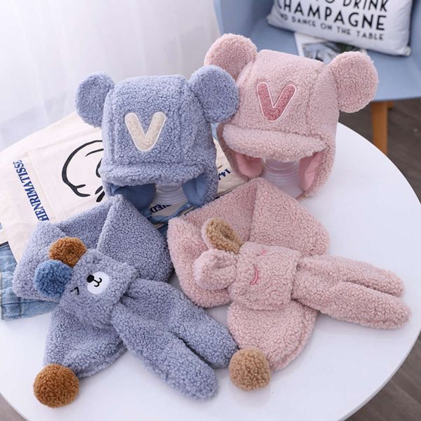 set warm children's scarf two piece plush winter cartoon little bear collar boys and girls' ear protection lei feng hat qbej, Red;brown
set warm children's scarf two piece plush winter cartoon little bear collar boys and girls' ear protection lei feng hat qbej, Red;brown