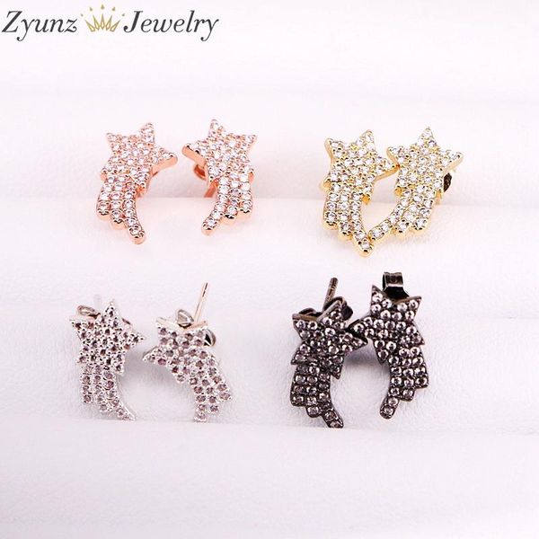 stud 10pairs zyz339-1546 clear cz star shaped earrings women trendy micro sparkling zircon stone paved, Golden;silver
stud 10pairs zyz339-1546 clear cz star shaped earrings women trendy micro sparkling zircon stone paved, Golden;silver
