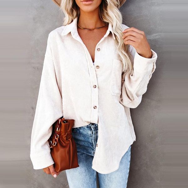 fashion women oversized corduroy solid color long sleeve button long shirt jacket, Black;brown
fashion women oversized corduroy solid color long sleeve button long shirt jacket, Black;brown
