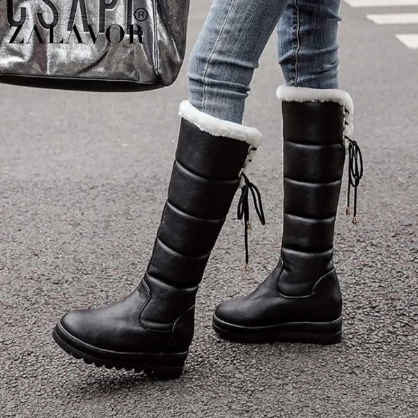 boots rizabina snow winter warm knee high for women solid color round toe flats shoes fur footwear size 32-431, Black
boots rizabina snow winter warm knee high for women solid color round toe flats shoes fur footwear size 32-431, Black