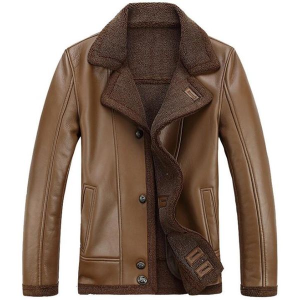 mens genuine leather jacket with fur collar pigskin winter thick thermal cashmere warm male coats brand overcoat big size 5xl, Black
mens genuine leather jacket with fur collar pigskin winter thick thermal cashmere warm male coats brand overcoat big size 5xl, Black