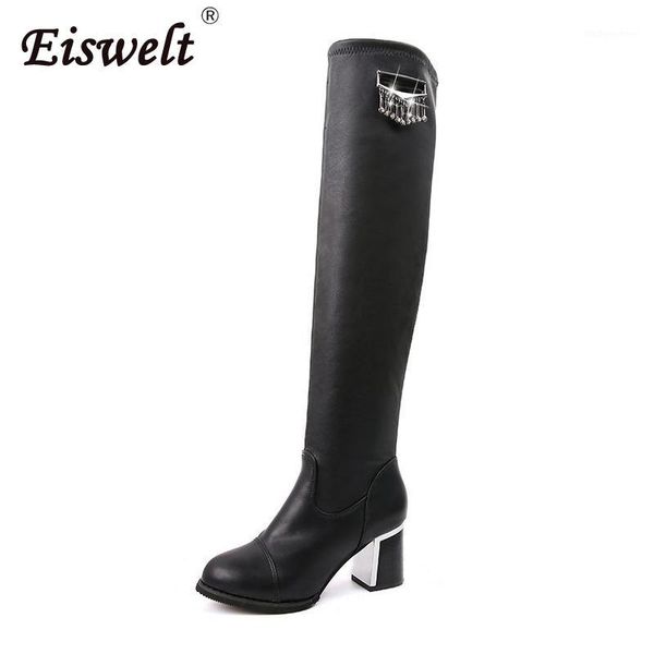 boots eiswelt women fashion autumn winter ladies shoes high heel thick with metal over knee solid stretch women's boots1, Black
boots eiswelt women fashion autumn winter ladies shoes high heel thick with metal over knee solid stretch women's boots1, Black