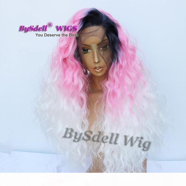 wholesale price brazilian water curly wave wigs synthetic black ombre pink white color hair glueless lace front wigs for drag queen
wholesale price brazilian water curly wave wigs synthetic black ombre pink white color hair glueless lace front wigs for drag queen
