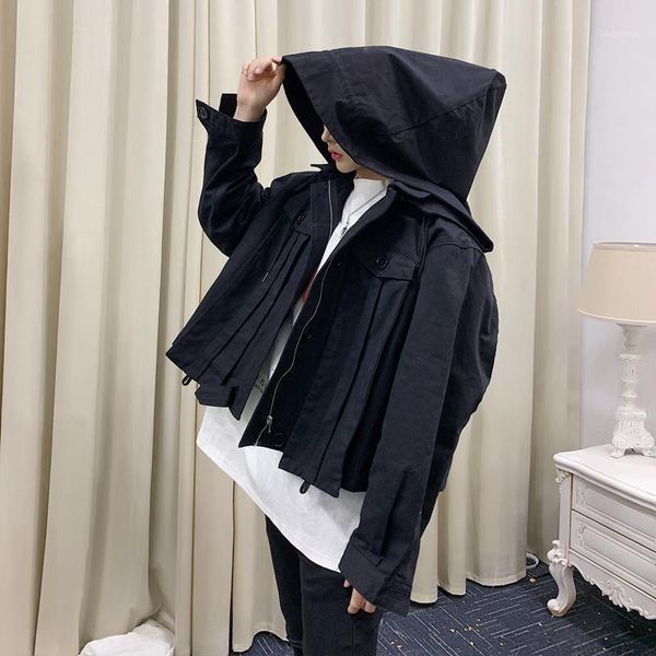 spring jacket men oversized hooded short jacket male chaqueta hombre streetwear hip hop punk gothic style loose coat outerwear1, Black;brown
spring jacket men oversized hooded short jacket male chaqueta hombre streetwear hip hop punk gothic style loose coat outerwear1, Black;brown