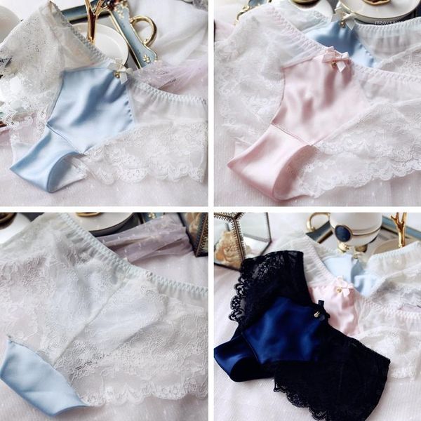 japanese pink lovely lace satin stitching no trace girls pure cotton strings panties women seamless panties string femme1, Black;pink
japanese pink lovely lace satin stitching no trace girls pure cotton strings panties women seamless panties string femme1, Black;pink