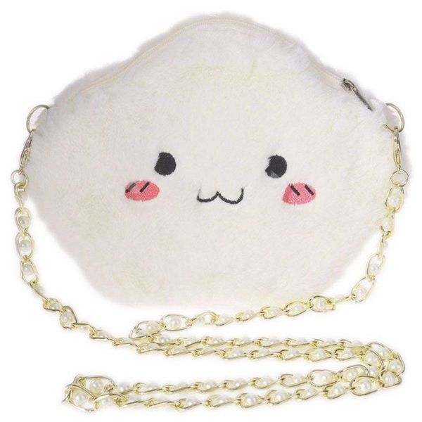 women's cloud plush chain handbag shoulder bag purse -white
women's cloud plush chain handbag shoulder bag purse -white