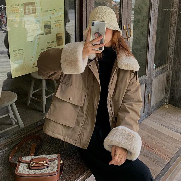new style down jacket women korean loose padded parkas lamb wool short padded jacket winter coat fashion cotton coat1, Black
new style down jacket women korean loose padded parkas lamb wool short padded jacket winter coat fashion cotton coat1, Black