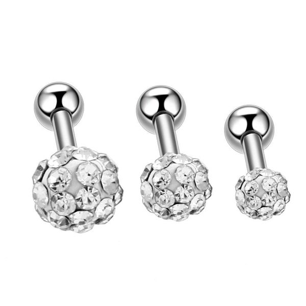 3pcs/lot stainless steel helix piercing barbell women crystal zircon ear cartilage bar tragus helix stud earrings body jewelry q jllybd, Silver
3pcs/lot stainless steel helix piercing barbell women crystal zircon ear cartilage bar tragus helix stud earrings body jewelry q jllybd, Silver