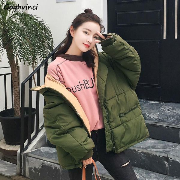 women's down & parkas short style women solid hooded zipper winter simple womens loose warm all-match trendy leisure windproof korean i, Black
women's down & parkas short style women solid hooded zipper winter simple womens loose warm all-match trendy leisure windproof korean i, Black
