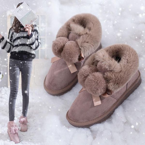 2020 new winter women plush warm snow boots lovely plush ball thicken warm short boots non-slip hair cotton shoes 35-40, Black
2020 new winter women plush warm snow boots lovely plush ball thicken warm short boots non-slip hair cotton shoes 35-40, Black