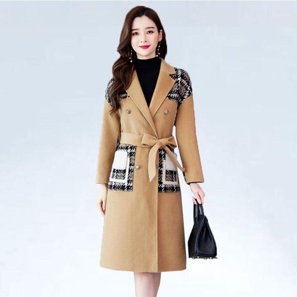 woman coat autumn winter 2019 fashion cashmere coat splice double-breasted wool women long windbreaker jacket manteau femme1, Black
woman coat autumn winter 2019 fashion cashmere coat splice double-breasted wool women long windbreaker jacket manteau femme1, Black