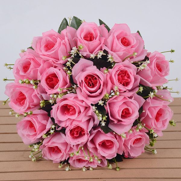 18 heads artificial rose bride hand-holding flower bouquet valentine day wedding party home floral decoration 8 ntc23
18 heads artificial rose bride hand-holding flower bouquet valentine day wedding party home floral decoration 8 ntc23