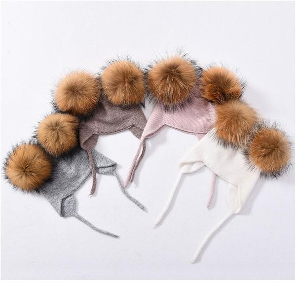 winter kids beanie hat real big cute two fur pom pom cap boys girls baby wool knitted warm beanie children e jllnsp
winter kids beanie hat real big cute two fur pom pom cap boys girls baby wool knitted warm beanie children e jllnsp