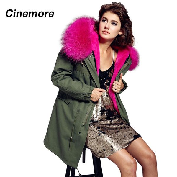 cinemore 2021 women's fur coat real large color raccoon fur hooded parkas outwear long detachable lining winter jacket women, Black
cinemore 2021 women's fur coat real large color raccoon fur hooded parkas outwear long detachable lining winter jacket women, Black