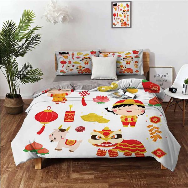 joyful holiday themed pattern with children animals and cultural elementsbedding 3-piece set
joyful holiday themed pattern with children animals and cultural elementsbedding 3-piece set