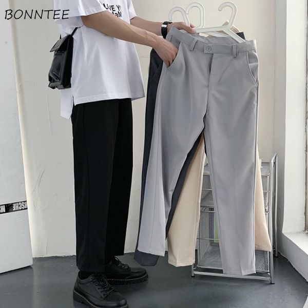 men thicker solid casual pants straight loose leisure button trousers office male ankle-length simple fashion korean street, Black
men thicker solid casual pants straight loose leisure button trousers office male ankle-length simple fashion korean street, Black