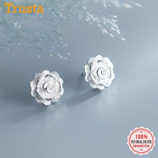 stud trustdavis real 925 sterling silver fashion romantic rose flower earrings for women wedding valentine's day jewelry db015, Golden;silver
stud trustdavis real 925 sterling silver fashion romantic rose flower earrings for women wedding valentine's day jewelry db015, Golden;silver