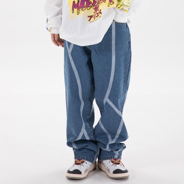 2021 spring men's jeans streetwear wide leg jeans harajuku hip hop goth baggy straight pants women's trousers1, Blue
2021 spring men's jeans streetwear wide leg jeans harajuku hip hop goth baggy straight pants women's trousers1, Blue