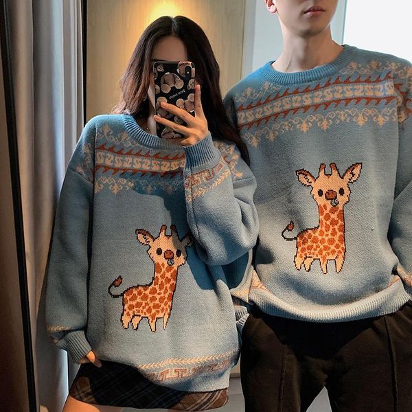 men's sweaters autumn and winter 2021 lovers' korean loose thin cartoon sweater1, White;black
men's sweaters autumn and winter 2021 lovers' korean loose thin cartoon sweater1, White;black