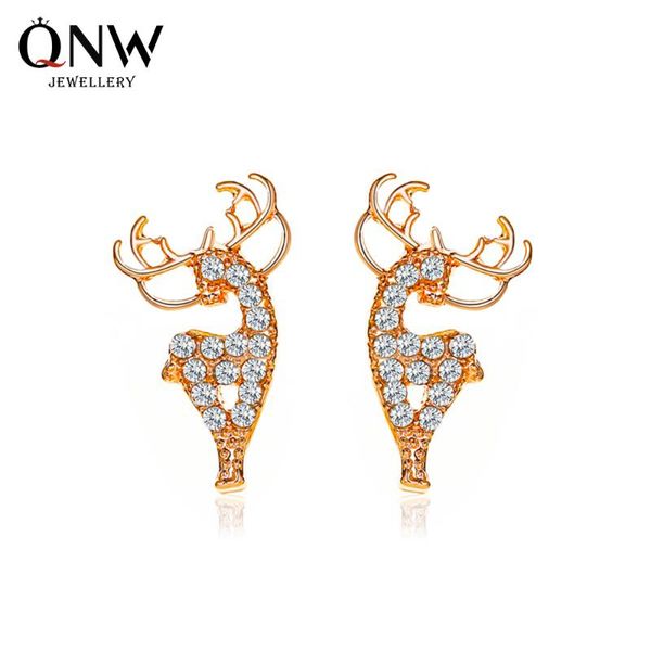 stud european fashion along the way you have lovely elk women personality christmas gift earrings, Golden;silver
stud european fashion along the way you have lovely elk women personality christmas gift earrings, Golden;silver