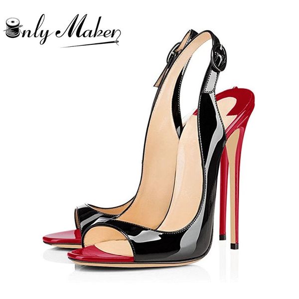 onlymaker women's peep toe sandals ladies shoes 12cm heels open toe slingback office fashion pumps plus size us5~us15 1010, Black
onlymaker women's peep toe sandals ladies shoes 12cm heels open toe slingback office fashion pumps plus size us5~us15 1010, Black