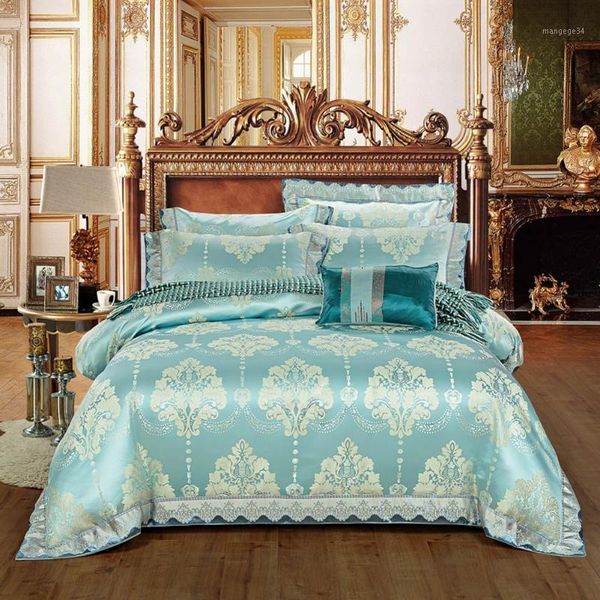 papa&mima green mandala jacquard wedding bedding sets king size satin linens sheet duvet cover pillow sham1
papa&mima green mandala jacquard wedding bedding sets king size satin linens sheet duvet cover pillow sham1