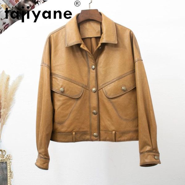 tajiyane 2021 real sheepskin jacket women genuin leather coats woman clothing coats slim vintage femme veste tn1996, Black
tajiyane 2021 real sheepskin jacket women genuin leather coats woman clothing coats slim vintage femme veste tn1996, Black