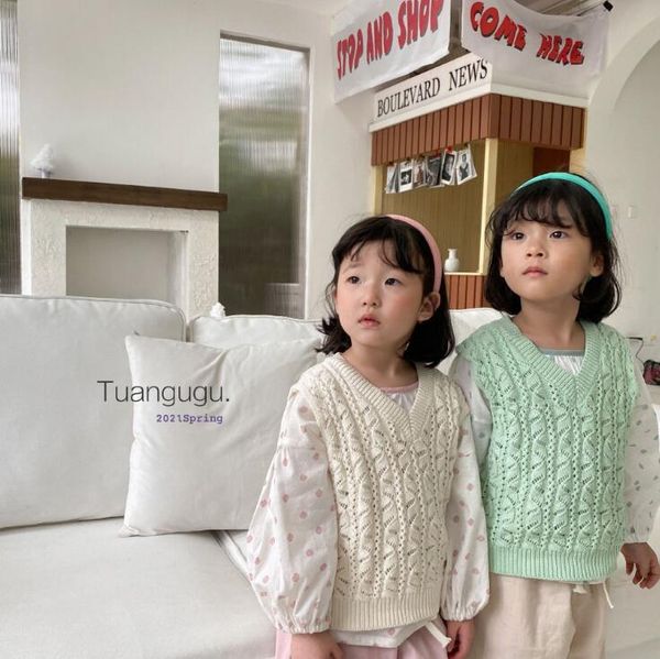 2021 new girls knitted sweater cotton spring fashion girls vest sweaters 1-6 years yl300, Blue
2021 new girls knitted sweater cotton spring fashion girls vest sweaters 1-6 years yl300, Blue