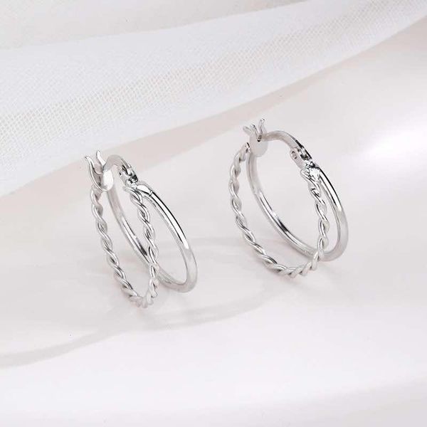 hoop & huggie simple personality big earring double-layer twist female geometric retro buckle, Golden;silver
hoop & huggie simple personality big earring double-layer twist female geometric retro buckle, Golden;silver