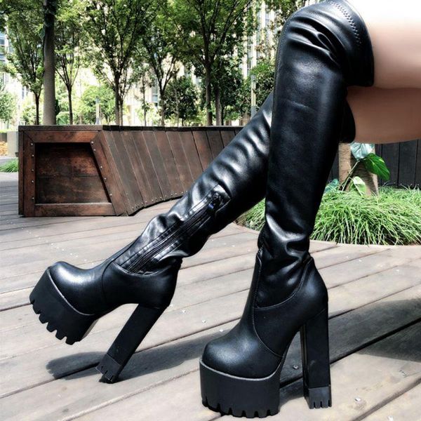 sarairis brand new extreme high heels platform party nightclub over the knee boot stylish winter shoes boots women, Black
sarairis brand new extreme high heels platform party nightclub over the knee boot stylish winter shoes boots women, Black
