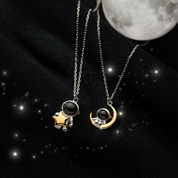 necklace personality astronaut pendant 925 silver jewelry minimalism chocker kolye vintage collier bijoux femme charm necklace q0531
necklace personality astronaut pendant 925 silver jewelry minimalism chocker kolye vintage collier bijoux femme charm necklace q0531