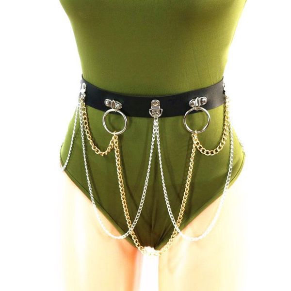 105cm woman wide 3.5cm trend personality wild punk gothic faux leather belt metal chain ring waist strap street dance decor belt, Black;brown
105cm woman wide 3.5cm trend personality wild punk gothic faux leather belt metal chain ring waist strap street dance decor belt, Black;brown