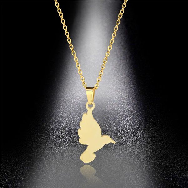 fashionable simple 304 stainless steel bird necklace ladies creative classic peace dove pendant, Silver
fashionable simple 304 stainless steel bird necklace ladies creative classic peace dove pendant, Silver