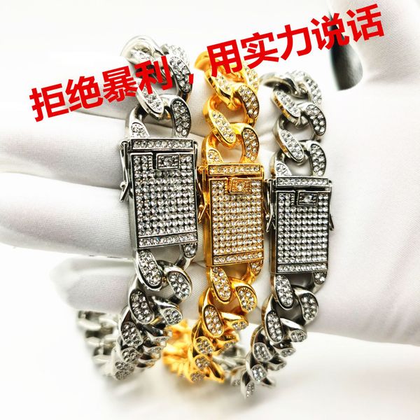 fashion factory direct sales hip-hop hipster cuban link chain diamond bracelet mm full diamond men women hiphop daikin necklace fashion desi, White
fashion factory direct sales hip-hop hipster cuban link chain diamond bracelet mm full diamond men women hiphop daikin necklace fashion desi, White