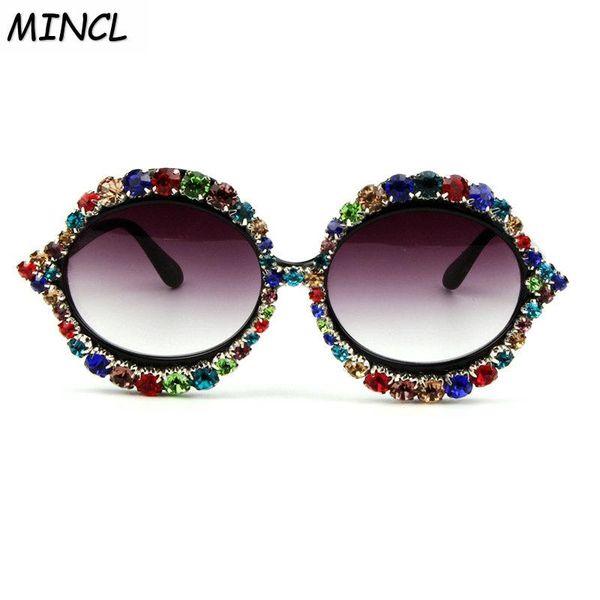 sunglasses oversized rhinestone round women diamond shiny brand glasses designer fashion shades fml, White;black
sunglasses oversized rhinestone round women diamond shiny brand glasses designer fashion shades fml, White;black