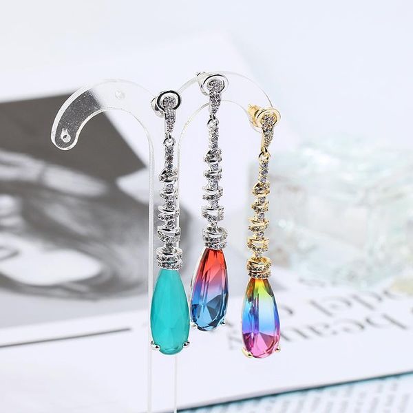 beautiful tourmaline long earrings luxury + zirconia wrap pendant drop earrings xiumeiyizu brand women elegant jewelry1, Silver
beautiful tourmaline long earrings luxury + zirconia wrap pendant drop earrings xiumeiyizu brand women elegant jewelry1, Silver